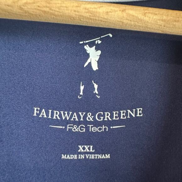 Pebble Beach Fairway & Greene Tech Quarter Zip Pullover Blue XXL - Picture 4 of 9